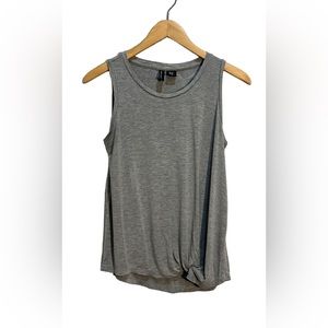 Cynthia Rowley Gray Workout Athletic Tank Top Tie Front Size XS